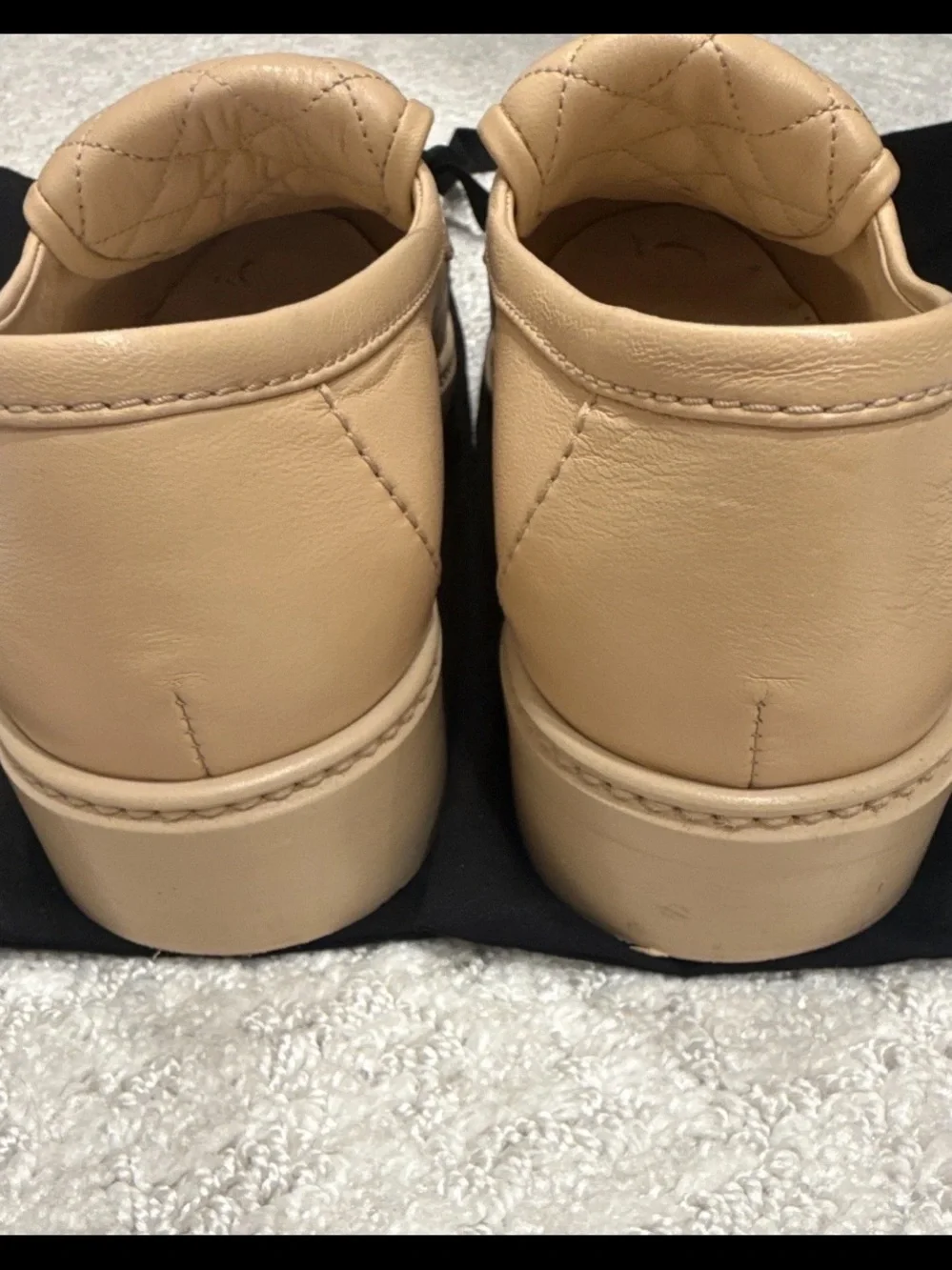 Chanel Quilted Leather Loafers 38.5